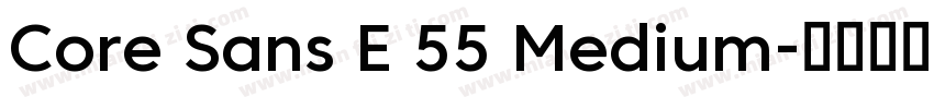 Core Sans E 55 Medium字体转换